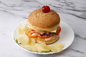 Aloo Tikki Cheese Burger