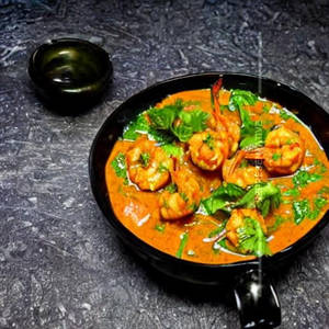 Prawns In Burnt Coriander Sauce
