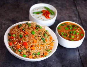 Veg Triple Schezwan Fried Rice