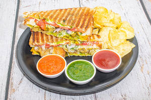 Cheese Samosa Grilled Sandwich