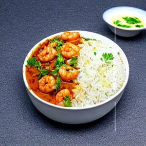 Prawn Burnt Coriander Pot Rice