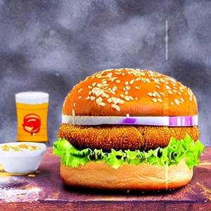 Aloo tikki cheese burger