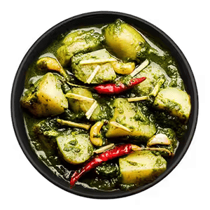 Alloo Palak Mutter