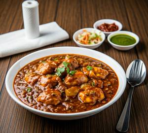 Paneer Manchurian (01 Plate) -  served with Pickle, Chutney & Salad.