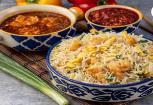 Prawns Manchurian Rice