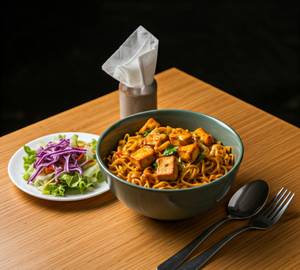 Paneer Hakka Noodle (01 Bowl) - Served With Salad.