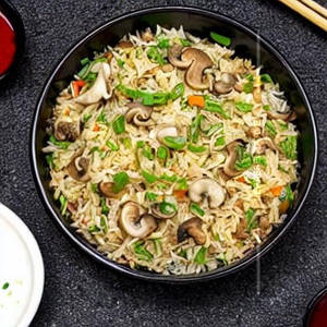Mushroom Continental Fried Rice