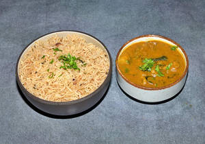 Bagara Rice With Mutton Dalcha