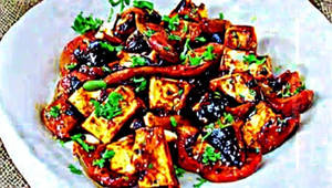 Paneer Mushroom Chilly Dry