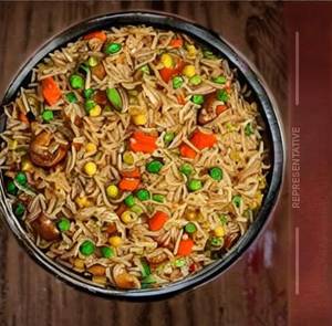 Veg Schezwan Mushroom Fried Rice