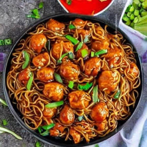Chicken Manchurian Noodles