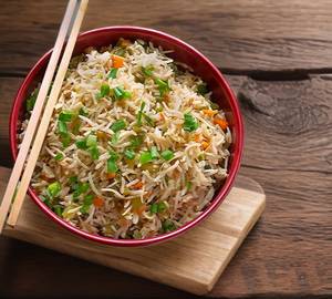 Burnt garlic fried rice egg chicken