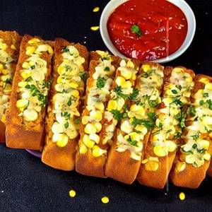 Corn Chilli Garlic Bread