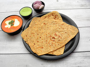 2 Plain Paratha With Sahi Paneer