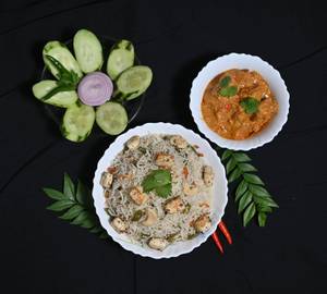 Paneer Fried Rice With Paneer Masala [7 Pieces]