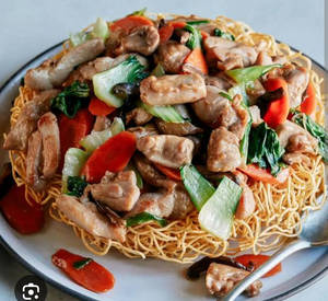 Chicken Pan Fried Noodles