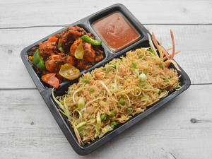 Veg Fry Rice With Chilli Chicken (dry/gravy)