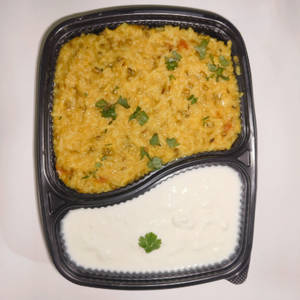 Jain Moong Dal Khichdi Curd Plate