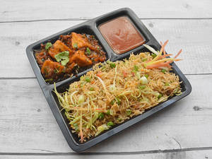 Veg Fry Rice With Paneer Manchuriyan (dry/gravy)