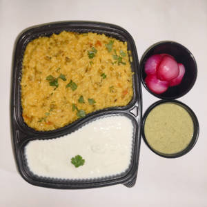 Moong Dal Khichdi With Curd