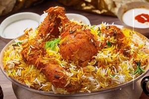 Chicken fry piece biryani