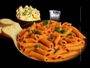 Pink sauce pasta