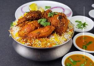 Chicken fry piece biryani