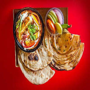 Kadhai Paneer + 1 Lachcha Parantha + 1 Tandoori Roti