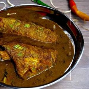 Pomfret curry rice