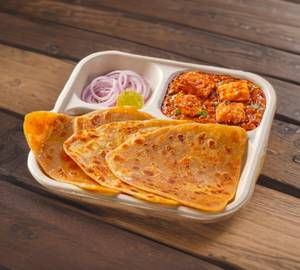 Paratha with kadai paneer