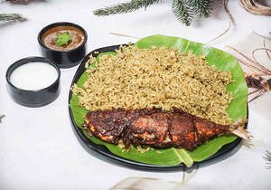 Donne Biryani Rice+basa Fish Tawa Fry