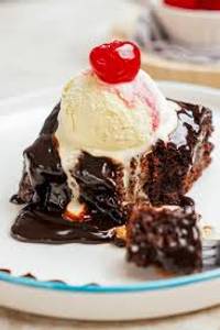 Brownie + Hot Chocolate + Vanilla Ice-cream