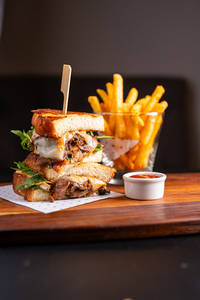 Grilled Buff Tenderloin Bulgogi With Caramelized Onion Sandwich