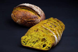 Sourdough Bread Turmeric Walnut And Flax Seeds