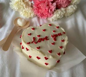 Sweet Valentine Gulab Jamun  Heart Cake