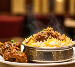 Chicken Biryani with Chicken Chaap