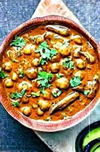 Mushroom matar masala