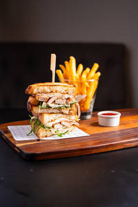 Chicken Sausage & Oozy Cheese Sandwich With Caramelised Onions
