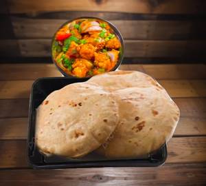 3 Phulka & Chilly Gobi  Gravy 250 Ml