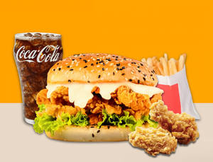 Zinger Chicken Burger Meal - Wings