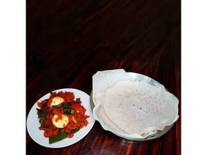 Appam With Egg Roast