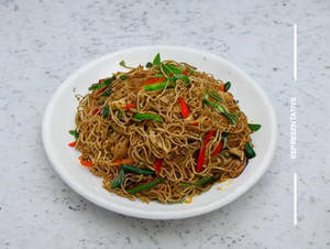 Veg Pan Fried Noodles Cantonese Style