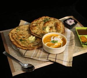Laccha Paratha With Shahi Paneer / Gravy Soya Chaap