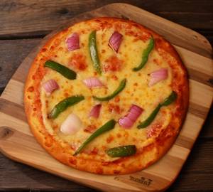 Onion Capsicum and Cheese Pizza