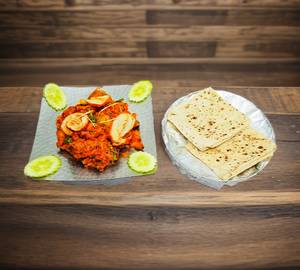 Soya chaap masala with rumali roti