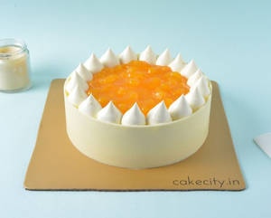 Mango Vanilla Cake (Eggless)