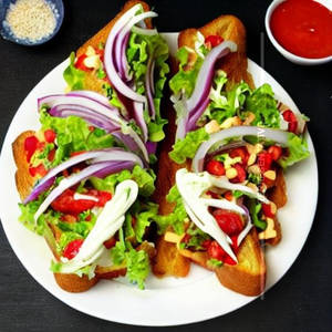 Exotic Veg Open Sandwich