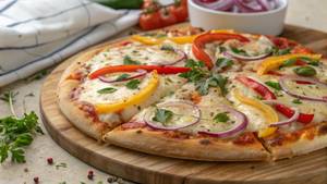 Cheese Onion Capsicum Pizza