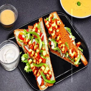 Peri Peri Paneer Open Sandwich