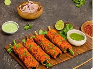 Steamed Chicken Seekh Kebab